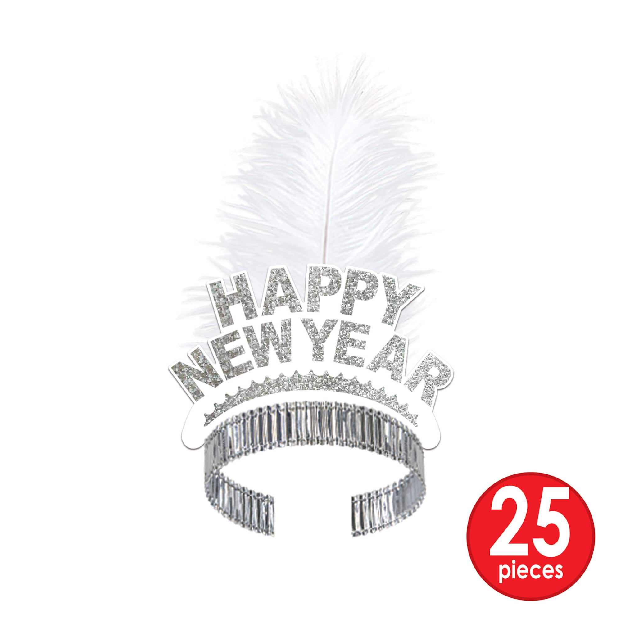 Beistle White & Silver New Year LA Swing Party Favor Kit for 50